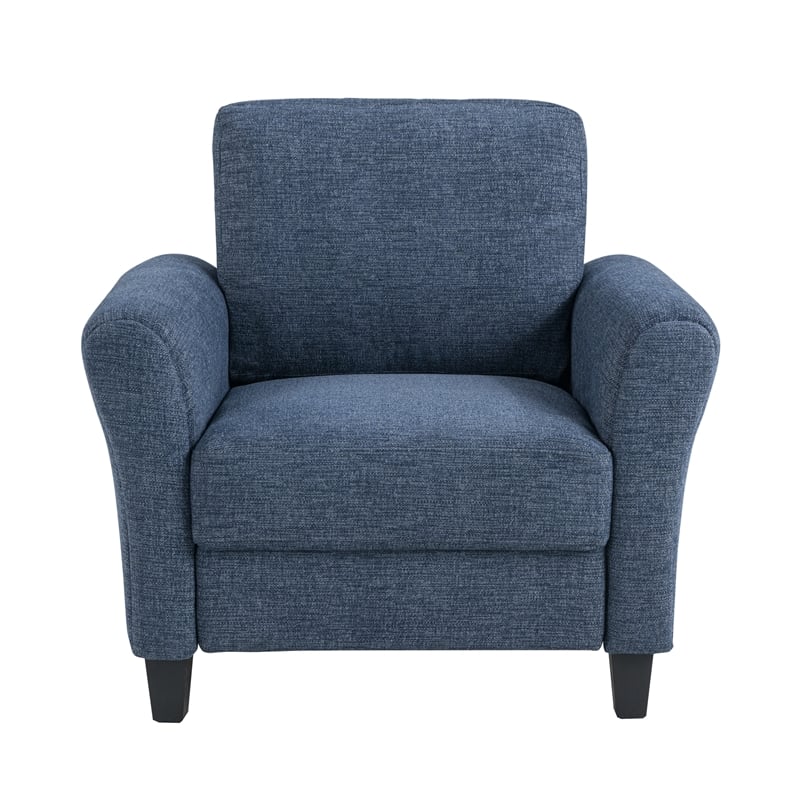 Lifestyle Solutions Mavrick Arm Chair in Blue Fabric Upholstery