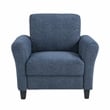 Lifestyle Solutions Mavrick Arm Chair in Blue Fabric Upholstery