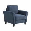 Lifestyle Solutions Mavrick Arm Chair in Blue Fabric Upholstery