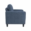 Lifestyle Solutions Mavrick Arm Chair in Blue Fabric Upholstery