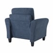 Lifestyle Solutions Mavrick Arm Chair in Blue Fabric Upholstery