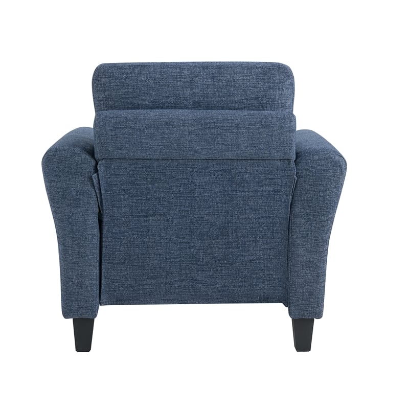 Lifestyle Solutions Mavrick Arm Chair in Blue Fabric Upholstery