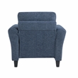 Lifestyle Solutions Mavrick Arm Chair in Blue Fabric Upholstery