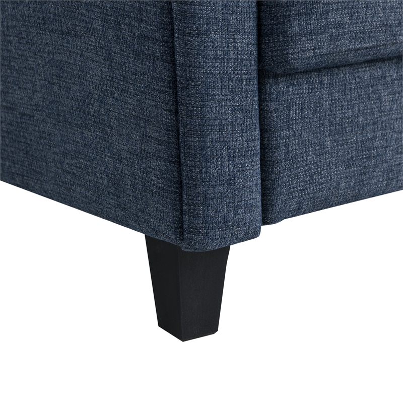 Lifestyle Solutions Mavrick Arm Chair in Blue Fabric Upholstery