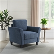 Lifestyle Solutions Mavrick Arm Chair in Blue Fabric Upholstery
