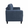Lifestyle Solutions Mavrick Stationary Sofa in Blue Fabric Upholstery