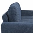 Lifestyle Solutions Mavrick Stationary Sofa in Blue Fabric Upholstery