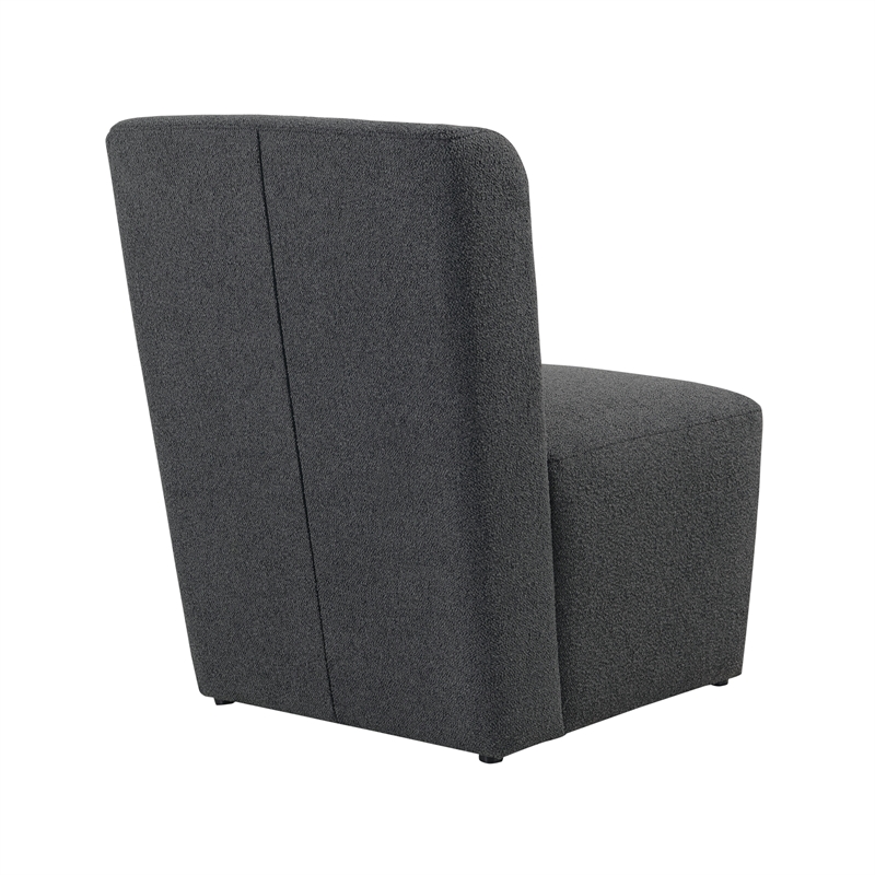 Lifestyle Solutions Elmway Accent Chair in Charcoal Fabric Upholstery