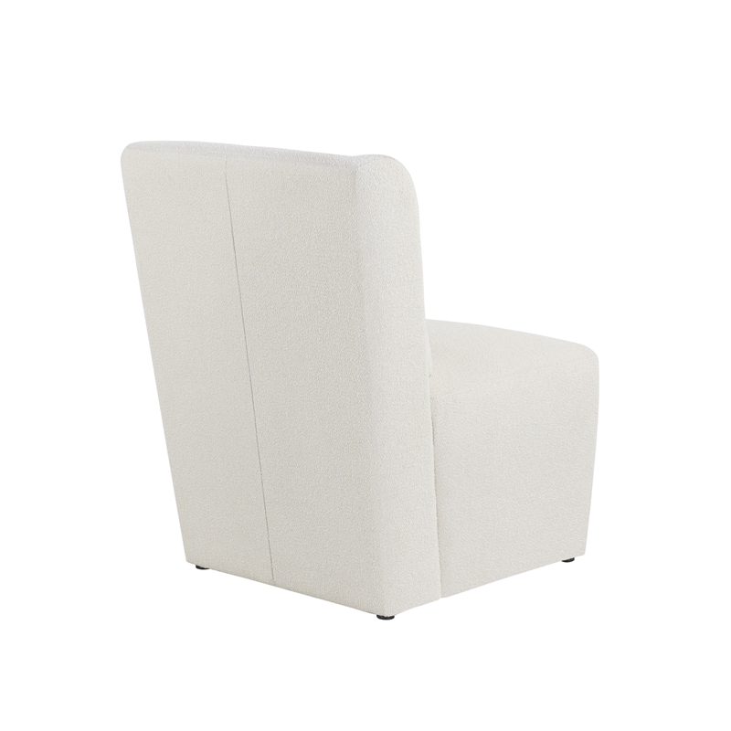 Lifestyle Solutions Elmway Accent Chair in Ivory Fabric Upholstery