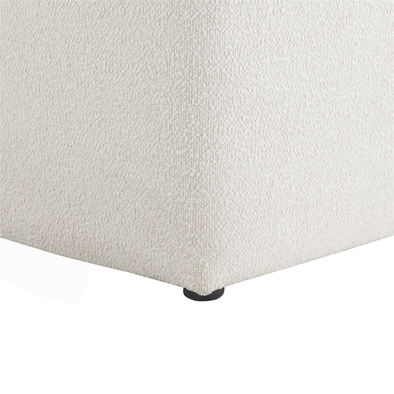 Lifestyle Solutions Elmway Accent Chair in Ivory Fabric Upholstery