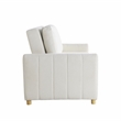 Serta Garnet Convertible Loveseat in Ivory Fabric Upholstery