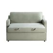 Serta Donovan Convertible Loveseat in Sage Green Fabric Upholstery