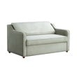 Serta Donovan Convertible Loveseat in Sage Green Fabric Upholstery