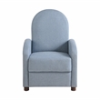 Relax A Lounger Lacey Pushback Recliner Blue Polyester Fabric