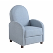 Relax A Lounger Lacey Pushback Recliner Blue Polyester Fabric