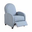 Relax A Lounger Lacey Pushback Recliner Blue Polyester Fabric