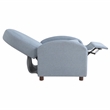 Relax A Lounger Lacey Pushback Recliner Blue Polyester Fabric