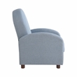 Relax A Lounger Lacey Pushback Recliner Blue Polyester Fabric