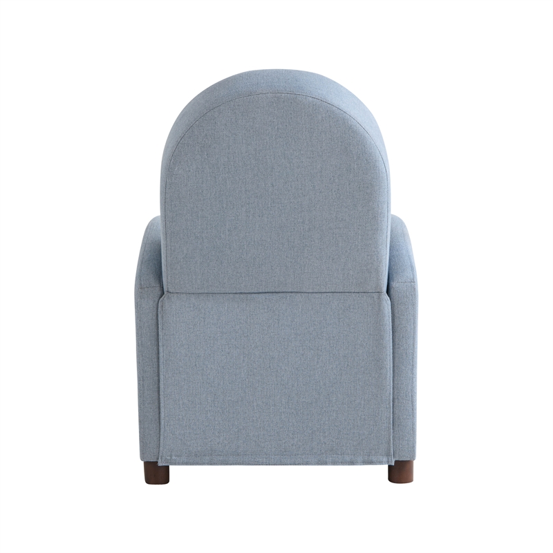 Relax A Lounger Lacey Pushback Recliner Blue Polyester Fabric