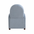 Relax A Lounger Lacey Pushback Recliner Blue Polyester Fabric