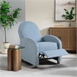 Relax A Lounger Lacey Pushback Recliner Blue Polyester Fabric