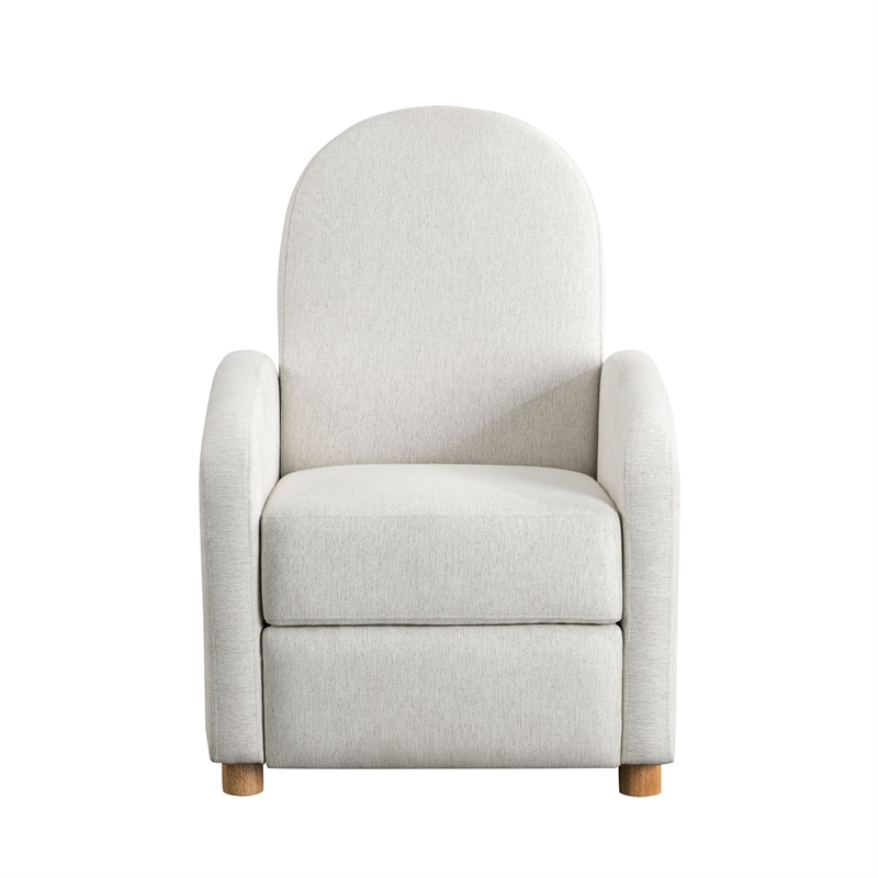 LifeStyle Solutions Relax Lounger Lacey Pushback Recliner Cream Polyester Fabric