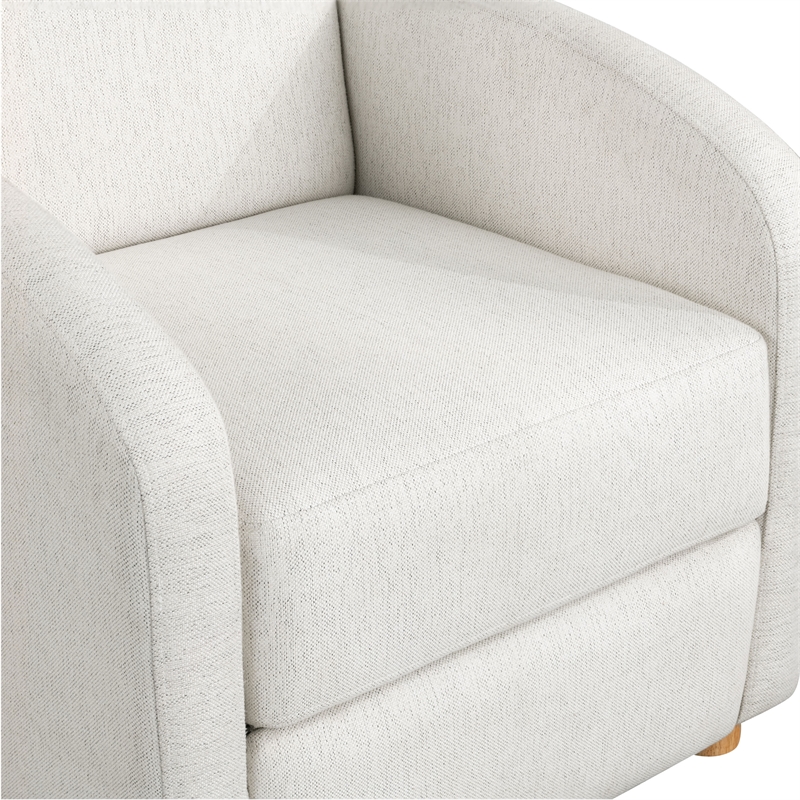 LifeStyle Solutions Relax Lounger Lacey Pushback Recliner Cream Polyester Fabric