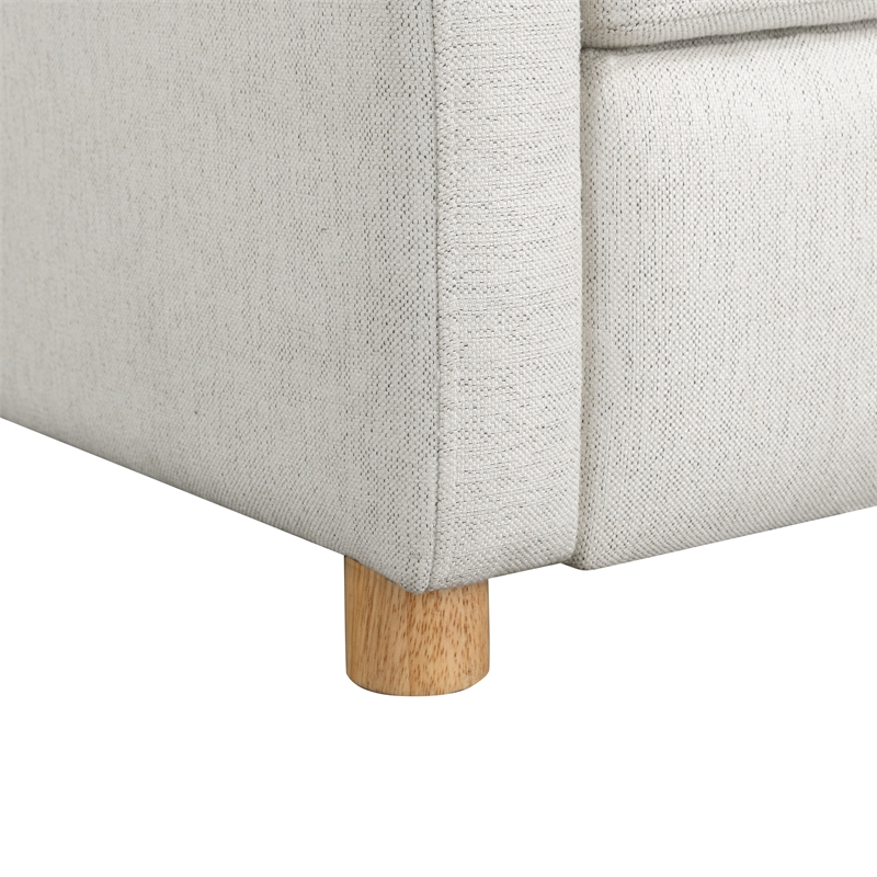 LifeStyle Solutions Relax Lounger Lacey Pushback Recliner Cream Polyester Fabric