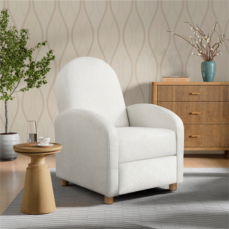LifeStyle Solutions Relax Lounger Lacey Pushback Recliner Cream Polyester Fabric