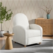 LifeStyle Solutions Relax Lounger Lacey Pushback Recliner Cream Polyester Fabric