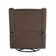 Relax A Lounger Einsley Swivel Rocker Recliner in Brown Vegan Faux Leather