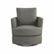 Studio Living Emily Swivel Accent Chair in Gray Polyester Fabric