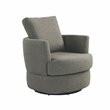 Studio Living Emily Swivel Accent Chair in Gray Polyester Fabric