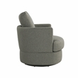 Studio Living Emily Swivel Accent Chair in Gray Polyester Fabric