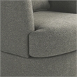 Studio Living Emily Swivel Accent Chair in Gray Polyester Fabric
