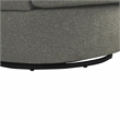 Studio Living Emily Swivel Accent Chair in Gray Polyester Fabric