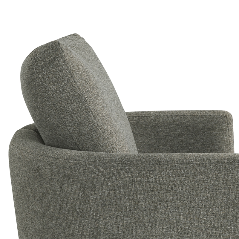 Studio Living Emily Swivel Accent Chair in Gray Polyester Fabric