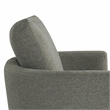 Studio Living Emily Swivel Accent Chair in Gray Polyester Fabric