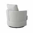 Studio Living Emily Swivel Accent Chair in Ivory Polyester Fabric