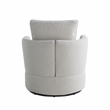 Studio Living Emily Swivel Accent Chair in Ivory Polyester Fabric