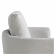 Studio Living Emily Swivel Accent Chair in Ivory Polyester Fabric