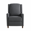 Relax A Lounger Clauson Pushback Recliner in Charcoal Polyester Fabric