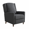 Relax A Lounger Clauson Pushback Recliner in Charcoal Polyester Fabric