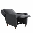 Relax A Lounger Clauson Pushback Recliner in Charcoal Polyester Fabric