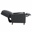 Relax A Lounger Clauson Pushback Recliner in Charcoal Polyester Fabric