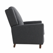 Relax A Lounger Clauson Pushback Recliner in Charcoal Polyester Fabric