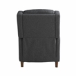 Relax A Lounger Clauson Pushback Recliner in Charcoal Polyester Fabric