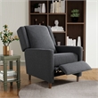Relax A Lounger Clauson Pushback Recliner in Charcoal Polyester Fabric