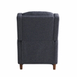 Relax A Lounger Clauson Pushback Recliner in Navy Polyester Fabric Upholstery