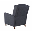 Relax A Lounger Clauson Pushback Recliner in Navy Polyester Fabric Upholstery